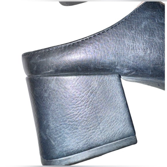 NURTURE black pebble grain leather PRESLEA chunky heels women’s shoes size 6 - Picture 3 of 14